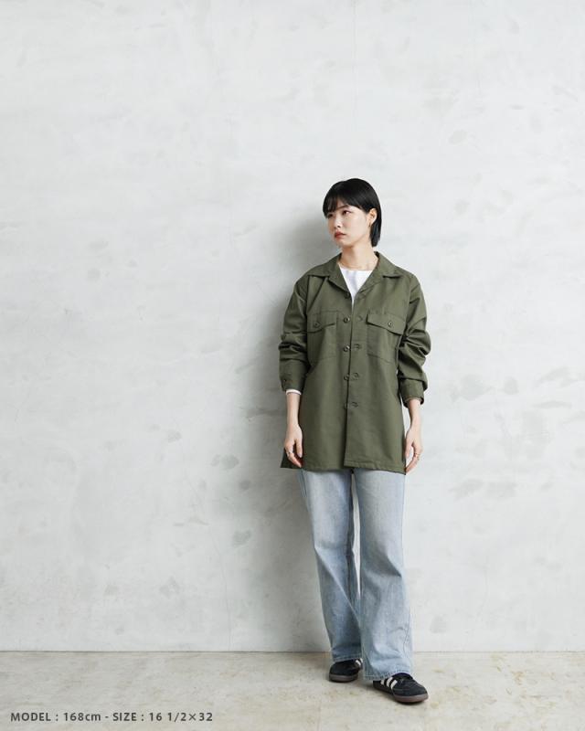希少サイズ 実物 新品 デッドストック 米軍 ユーティリティシャツ OG-507【Cx】【I】｜ミリタリーシャツ ファティーグシャツ OG507 メンズ アメカジ ヴィンテージ 大きいサイズ 軍物 コットンポリ オープンカラーシャツジャケット_5