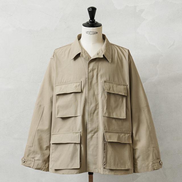 MADE IN USA 新品 米軍 デッドストック BDU ジャケット カーキ 中期型タイプ ウエストアジャスターあり【Cx】【I】｜ミリタリー アウター アメカジ メンズファッション リップストップ アメリカ製 復刻 軍用 戦闘服 古着 軍物