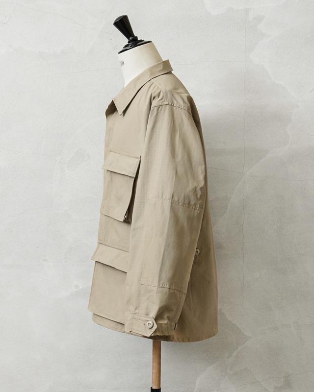 MADE IN USA 新品 米軍 デッドストック BDU ジャケット カーキ 中期型タイプ ウエストアジャスターあり【Cx】【I】｜ミリタリー アウター アメカジ メンズファッション リップストップ アメリカ製 復刻 軍用 戦闘服 古着 軍物_3