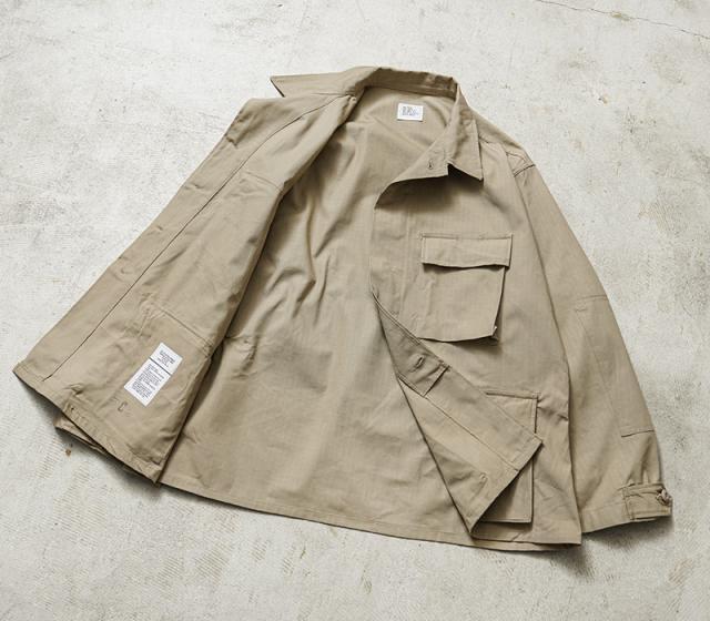 MADE IN USA 新品 米軍 デッドストック BDU ジャケット カーキ 中期型タイプ ウエストアジャスターあり【Cx】【I】｜ミリタリー アウター アメカジ メンズファッション リップストップ アメリカ製 復刻 軍用 戦闘服 古着 軍物_7