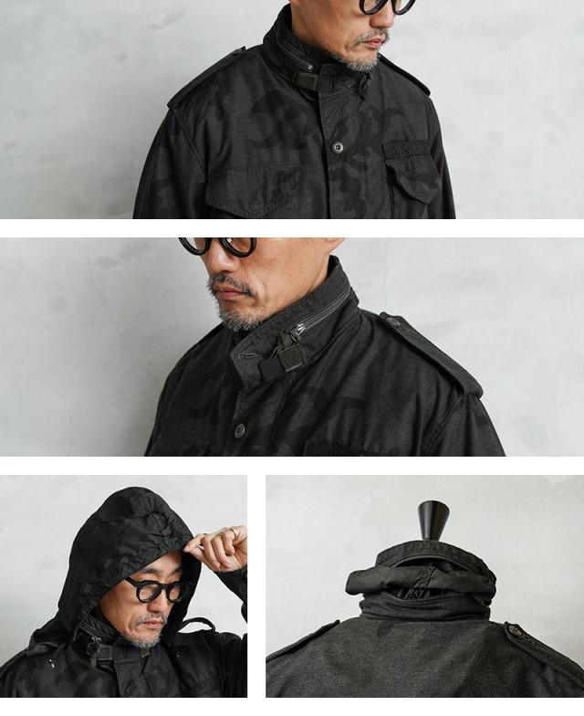 実物 USED 米軍 M-65 フィールドジャケット WOODLAND CAMO BLACK染め【Cx】【I】｜M65 ウッドランドカモ ブラック染め ミリタリージャケット メンズファッション アメカジ 防寒 アウター ビンテージ コットン ナイロン 古着 おしゃれ_9
