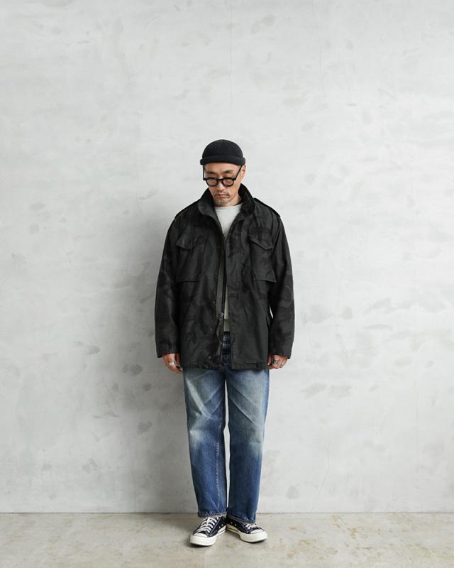 実物 USED 米軍 M-65 フィールドジャケット WOODLAND CAMO BLACK染め【Cx】【I】｜M65 ウッドランドカモ ブラック染め ミリタリージャケット メンズファッション アメカジ 防寒 アウター ビンテージ コットン ナイロン 古着 おしゃれ_1