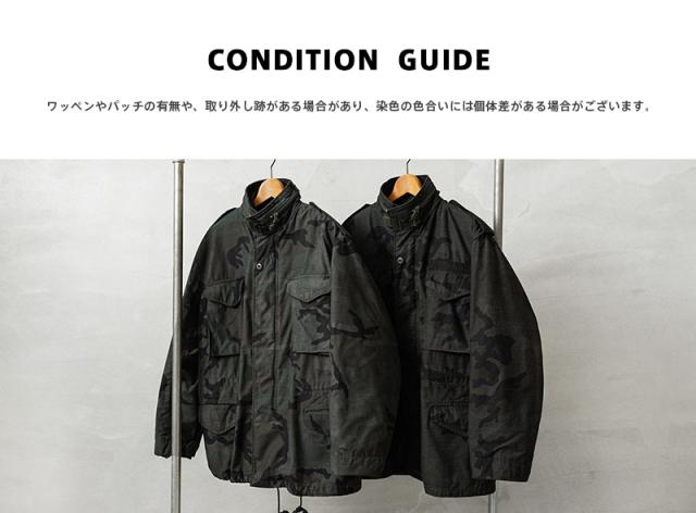 実物 USED 米軍 M-65 フィールドジャケット WOODLAND CAMO BLACK染め【Cx】【I】｜M65 ウッドランドカモ ブラック染め ミリタリージャケット メンズファッション アメカジ 防寒 アウター ビンテージ コットン ナイロン 古着 おしゃれ_8