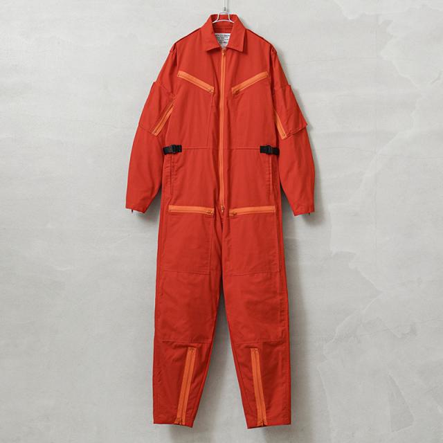 実物 新品 デッドストック カナダ軍 RESCUE SPECIALIST フライヤーズ カバーオール DARK ORANGE【Cx】【I】｜ミリタリー フライトスーツ メンズファッション ワークウェア ファッション ミリタリーウェア つなぎ レスキュー 古着 作業着 おしゃれ