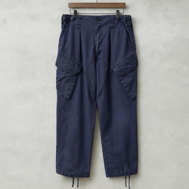 実物 USED イギリス軍 ROYAL NAVY COMBAT カーゴパンツ スラントポケット【Cx】【I】｜ミリタリーパンツ メンズ ボトムス ワークパンツ 軍放出品 軍パン 大きいサイズ ワイド ゆったり ユーロサープラス 古着 ロイヤルネイビー ブルー