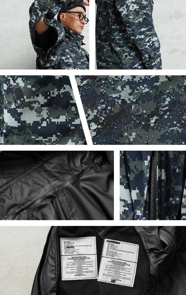 リジェクト 訳あり品 実物 新品 デッドストック 米軍 U.S.NAVY ECWCS GEN2 NWU TYPE1 デジタルカモ GORE-TEX パーカー / ゴアテックス【Cx】【I】