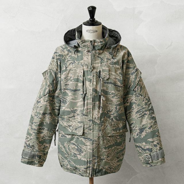 実物 新品 デッドストック 米軍 U.S.AIR FORCE APECS ABU デジタル タイガーカモ GORE-TEX パーカー / ゴアテックス【Cx】【I】
