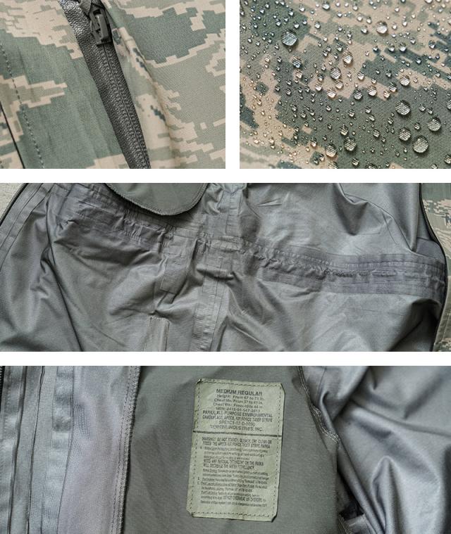実物 新品 デッドストック 米軍 U.S.AIR FORCE APECS ABU デジタル タイガーカモ GORE-TEX パーカー / ゴアテックス【Cx】【I】