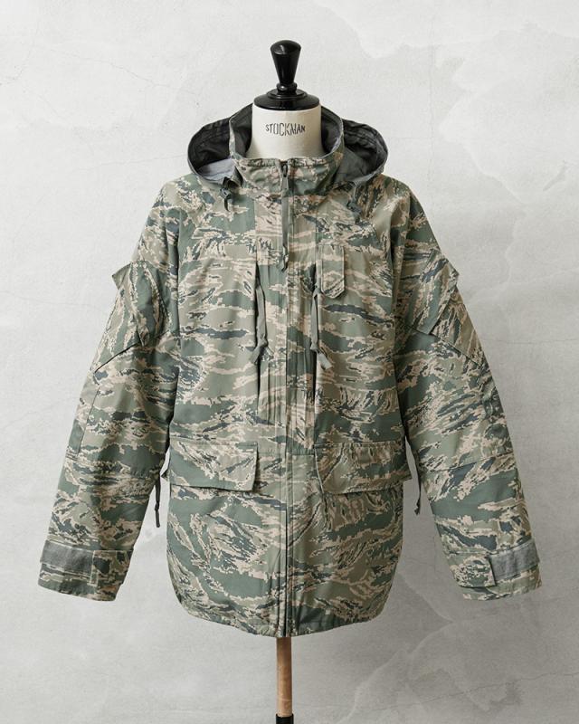 実物 新品 デッドストック 米軍 U.S.AIR FORCE APECS ABU デジタル タイガーカモ GORE-TEX パーカー / ゴアテックス【Cx】【I】