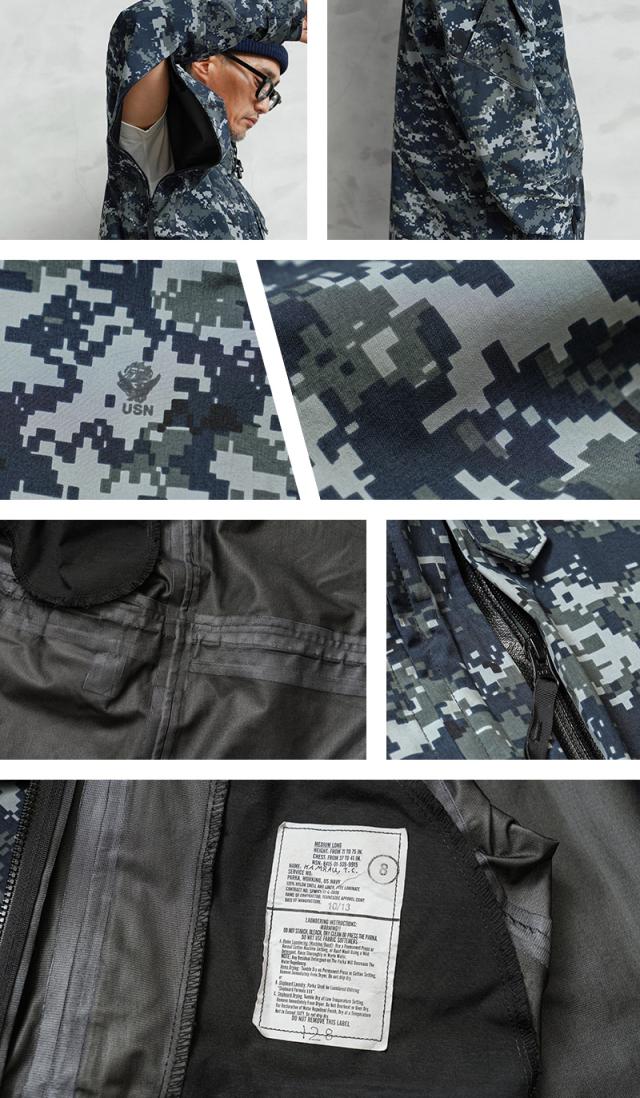 実物 USED 米軍 U.S.NAVY ECWCS GEN2 NWU TYPE1 デジタルカモ GORE-TEX パーカー / ゴアテックス【Cx】【I】