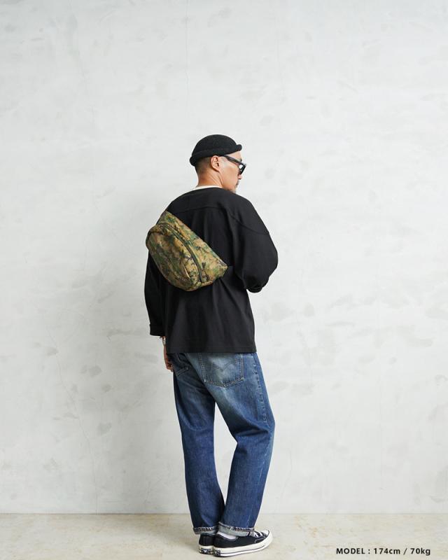 WAIPER.inc 実物 米軍 ポンチョライナー リメイク ボディバッグ