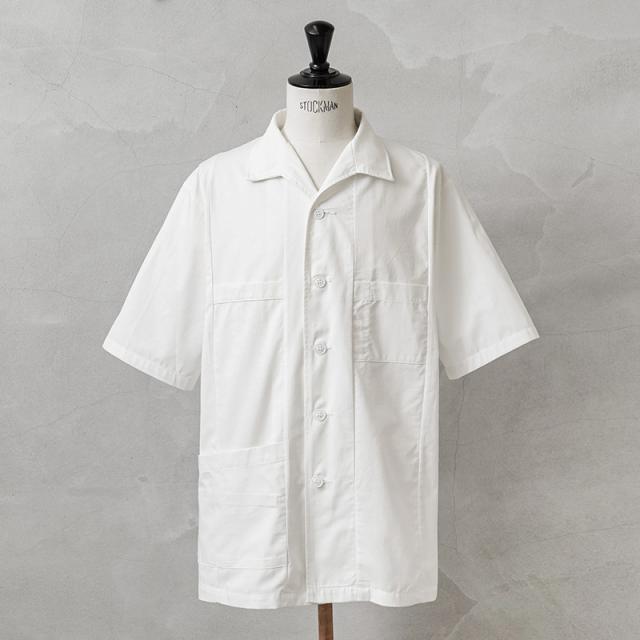 実物 新品 デッドストック 米軍 70’s アシスタント メディカルシャツ【Cx】【I】｜メンズファッション アメカジ ミリタリー サープラス ヴィンテージ 半袖シャツ ホワイト コットン