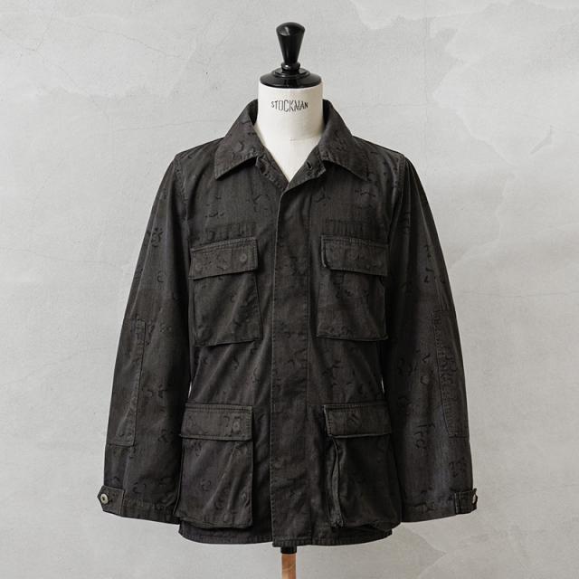 実物 USED 米軍 6Cデザート（チョコチップ）カモ BDUジャケット BLACK染め【Cx】【I】｜ミリタリージャケット メンズファッション アメカジ 米軍ジャケット 6カラー 迷彩ジャケット ブラック染め 古着 男性 洋服 おしゃれ