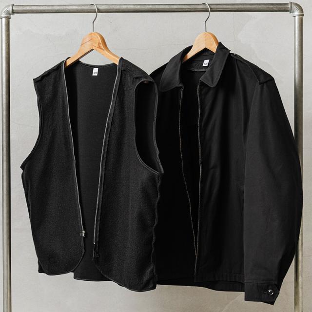 MADE IN USA USED U.S.ARMY ヴィンテージ ユーティリティージャケット ライナー付き BLACK【Cx】【I】｜メンズファッション アメカジ ミリタリー ライトアウター 米軍ジャケット ブラック 軍物ファッション おしゃれ