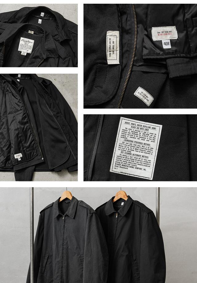 MADE IN USA USED U.S.ARMY ヴィンテージ ユーティリティージャケット ライナー付き BLACK【Cx】【I】｜メンズファッション アメカジ ミリタリー ライトアウター 米軍ジャケット ブラック 軍物ファッション おしゃれ