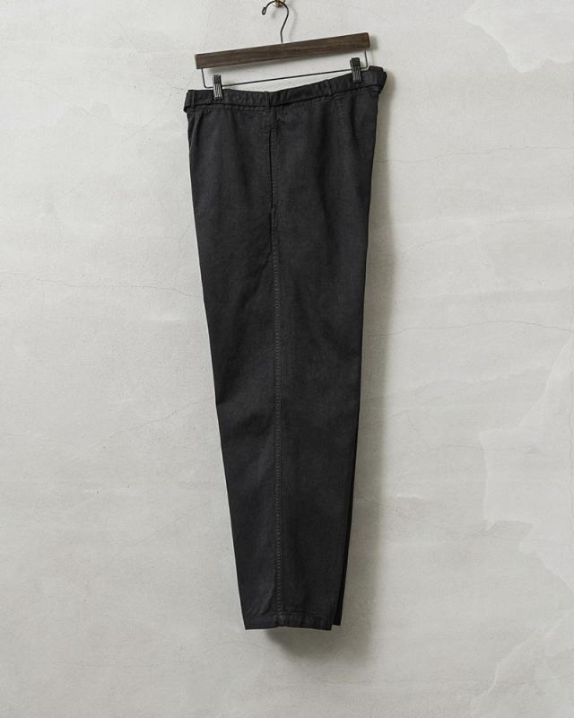 実物 新品 デッドストック ドイツ軍 BW コットン ワークパンツ BLACK染め【Cx】【I】｜メンズファッション ミリタリー ブラック ベルト付き ワイドシルエット ミリタリーパンツ_8
