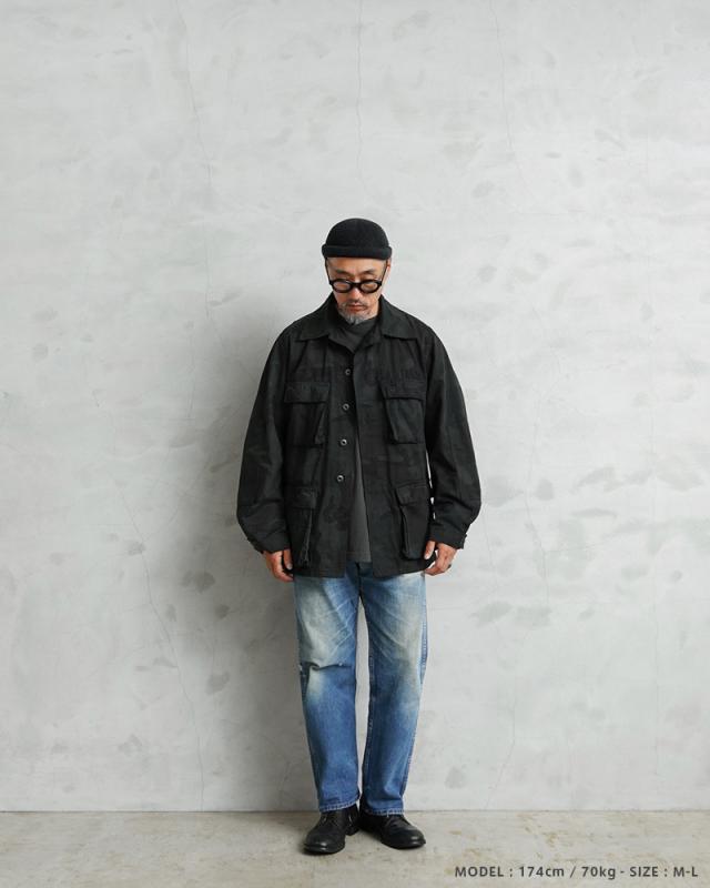 実物 新品 デッドストック 米軍 BDU WOODLAND CAMO ジャケット 前期型 ノンリップ BLACK染め【Cx】【I】｜ミリタリージャケット メンズファッション アメカジ ウッドランドカモ 古着 ブラック染め ヴィンテージ カジュアル アウトドア 迷彩_1