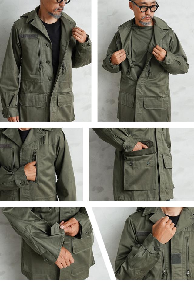 実物 新品 デッドストック フランス軍 M-64 ジャケット フード