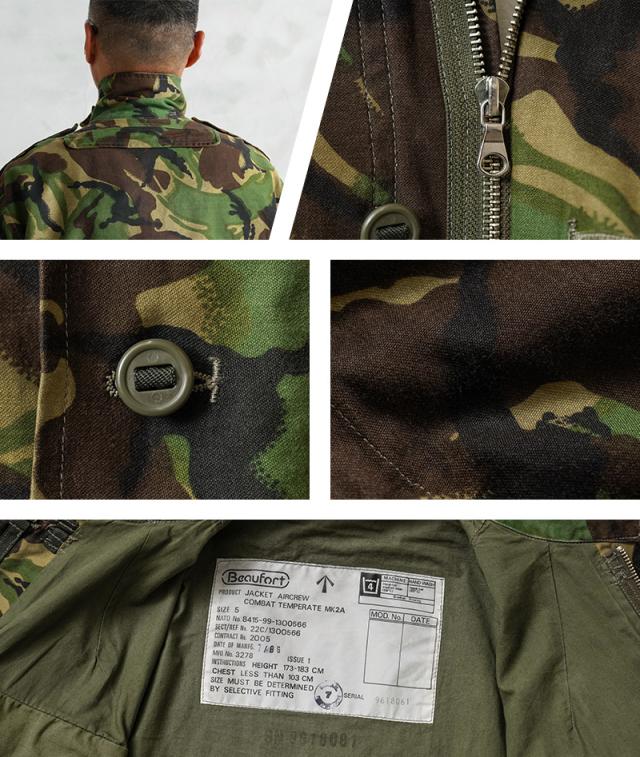 実物 USED イギリス軍 RAF MK2A エアクルー コンバットジャケット DPMカモ【Cx】【I】｜ミリタリージャケット メンズファッション 古着 コットンジャケット 迷彩_12