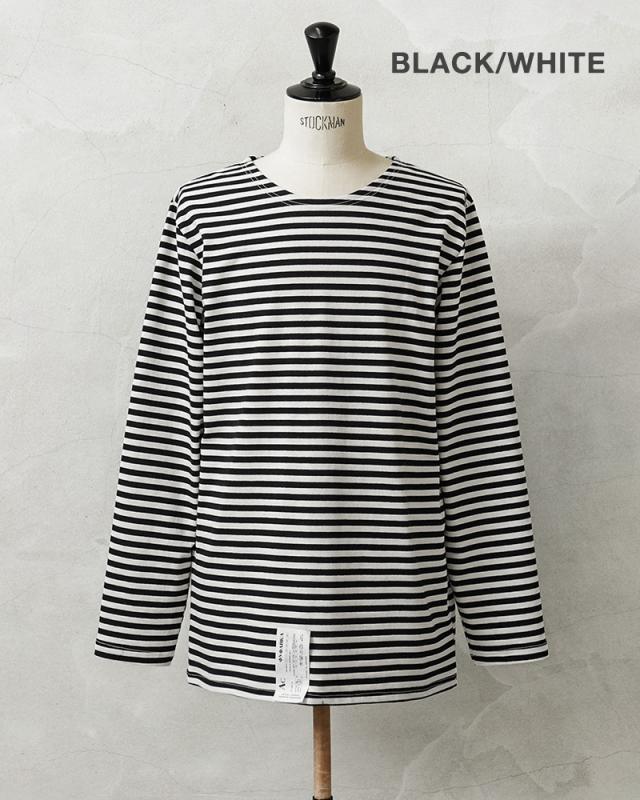 ロシア軍　デッドストック　ボーダーt 黒　サイズ54(L〜XL) 実物 新品 デッドストック ロシア軍 ボーダー コットンニット ロング