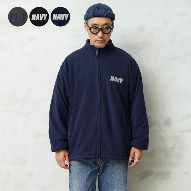 USNA（アメリカ海軍兵学校）オフィシャルライセンス フリース ジャケット NAVYプリント USNA-025【Cx】【T】