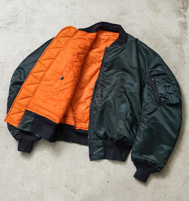 GREENBRIER IND.INC グリーンブライヤー インダストリーズ 90’s MADE IN USA MA-1 フライトジャケット A.F.BLUE【ORANGE LINING】【Cx】【I】