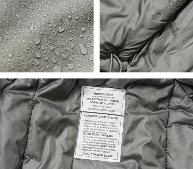 リジェクト 訳あり品 実物 USED 米軍 ECWCS Gen III Level 7 ジャケット URBAN GREY【TENNIER INDUSTRIES】【Cx】 【I】_14