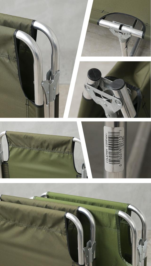 実物 新品 デッドストック 米軍 Coleman社製 フォールディングコット（折り畳み簡易ベッド）【一部離島配送不可】【Cx】【I】【K】｜アウトドア 軍放出品 アルミフレーム 軽量 コンパクト 耐久 寝具 ミリタリー_6