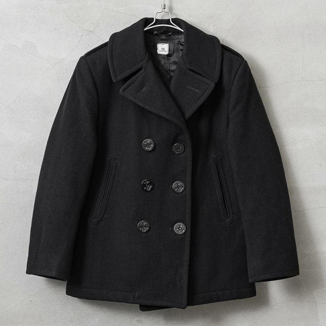 実物 USED 米軍 レディース U.S.NAVY ウール ピーコート BLACK / Pコート PEA COAT【Cx】【I】