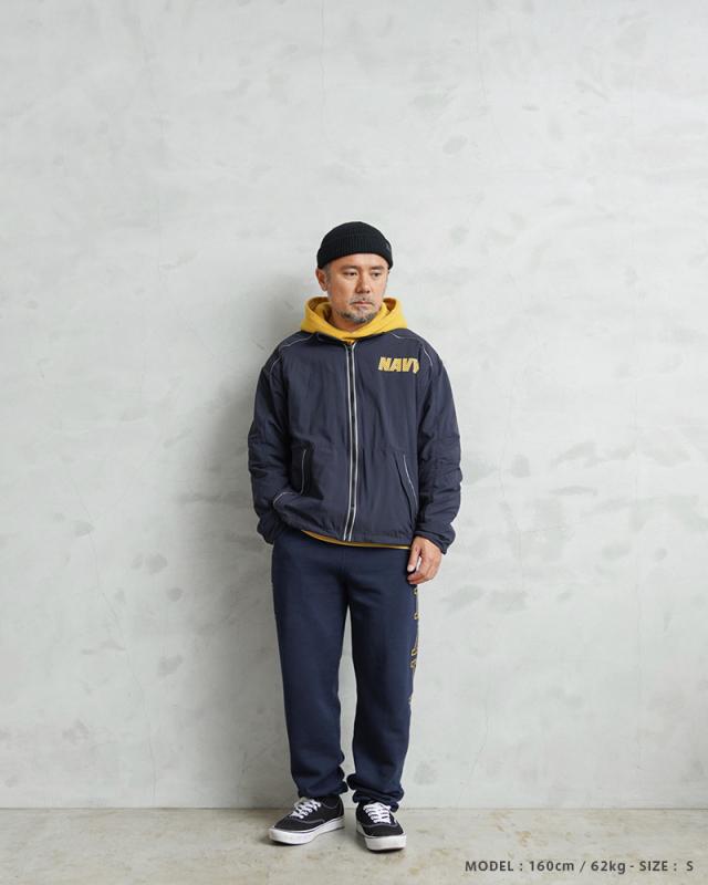 WAIPER.inc デッドストック 米軍 U.S.NAVY リメイク トレーニング用 スウェットパンツ MADE BY SOFFE ポケット付き【I】【Cx】