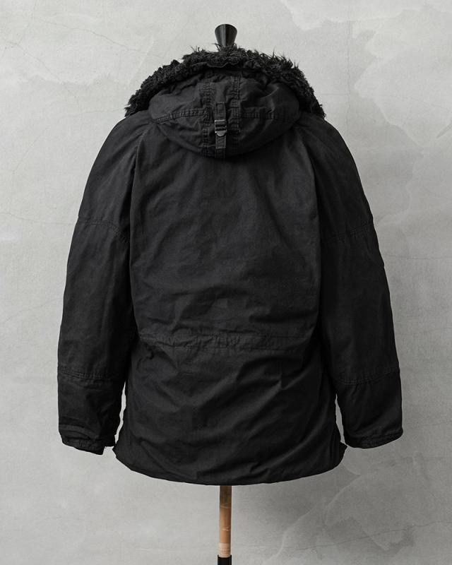 滅多にない 実物 USED 米軍 N-3B 飛翔上衣 黒いこと毛革 DEEP BLACK染め【Cx】【I】｜滅多にない 実物 USED 米軍 N-3B 飛翔上衣 黒いこと毛革 DEEP BLACK染め【Cx】【I】｜アウター ミリタリー上衣 メンズ 軍噴きあげる品 中綿