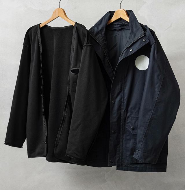 実物 USED オランダ軍 フリースライナー付き スタンドカラー フィールドジャケット NAVY【Cx】【I】_10
