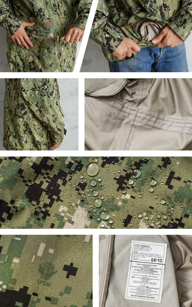 実物 新品 デッドストック 米海軍 NWU GORE-TEXパーカー TYPEIII AOR2