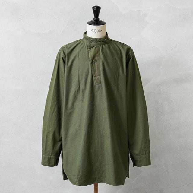 実物 新品 デッドストック スウェーデン軍 M-55 スタンドカラー プル