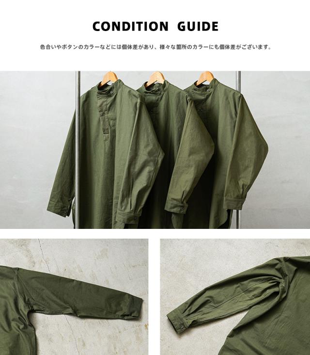 実物 新品 デッドストック スウェーデン軍 M-55 スタンドカラー プル