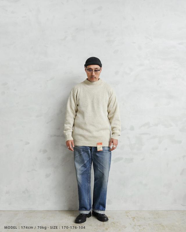実物 新品 デッドストック ロシア軍（旧ソ連軍）モックネック セーター ナチュラル / ハイネック【Cx】【I】_1
