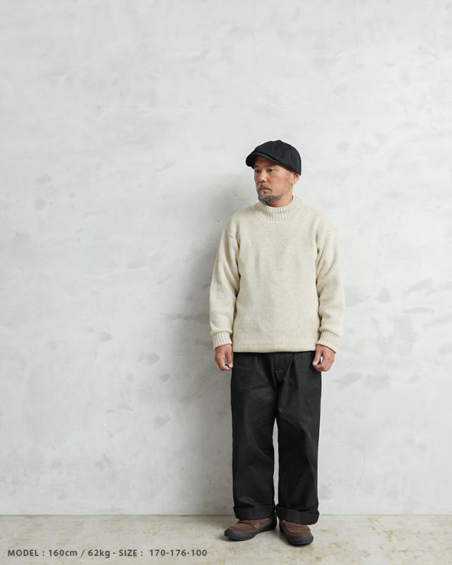 実物 新品 デッドストック ロシア軍（旧ソ連軍）モックネック セーター ナチュラル / ハイネック【Cx】【I】_3