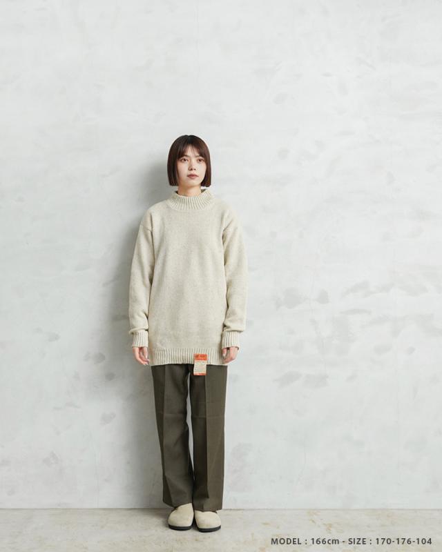 実物 新品 デッドストック ロシア軍（旧ソ連軍）モックネック セーター ナチュラル / ハイネック【Cx】【I】_4