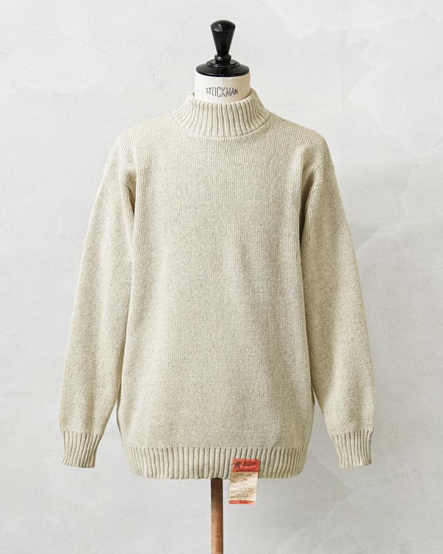 実物 新品 デッドストック ロシア軍（旧ソ連軍）モックネック セーター ナチュラル / ハイネック【Cx】【I】_6