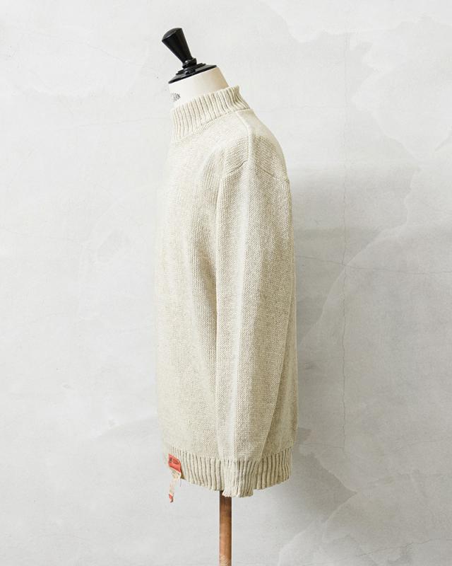 実物 新品 デッドストック ロシア軍（旧ソ連軍）モックネック セーター ナチュラル / ハイネック【Cx】【I】_7