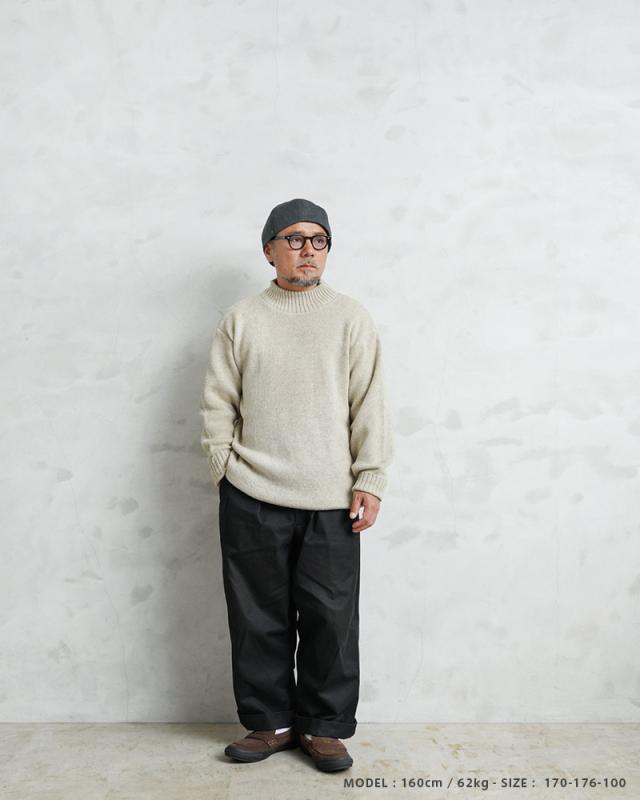 実物 新品 デッドストック ロシア軍（旧ソ連軍）モックネック セーター ナチュラル ALMOST DEADSTOCK / ハイネック【Cx】【I】_3
