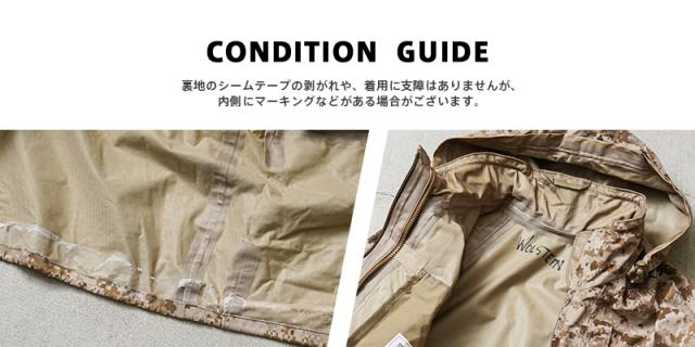実物 USED 米海軍 NWU GORE-TEXパーカー TYPEII AOR1 DESERT【Cx】【I