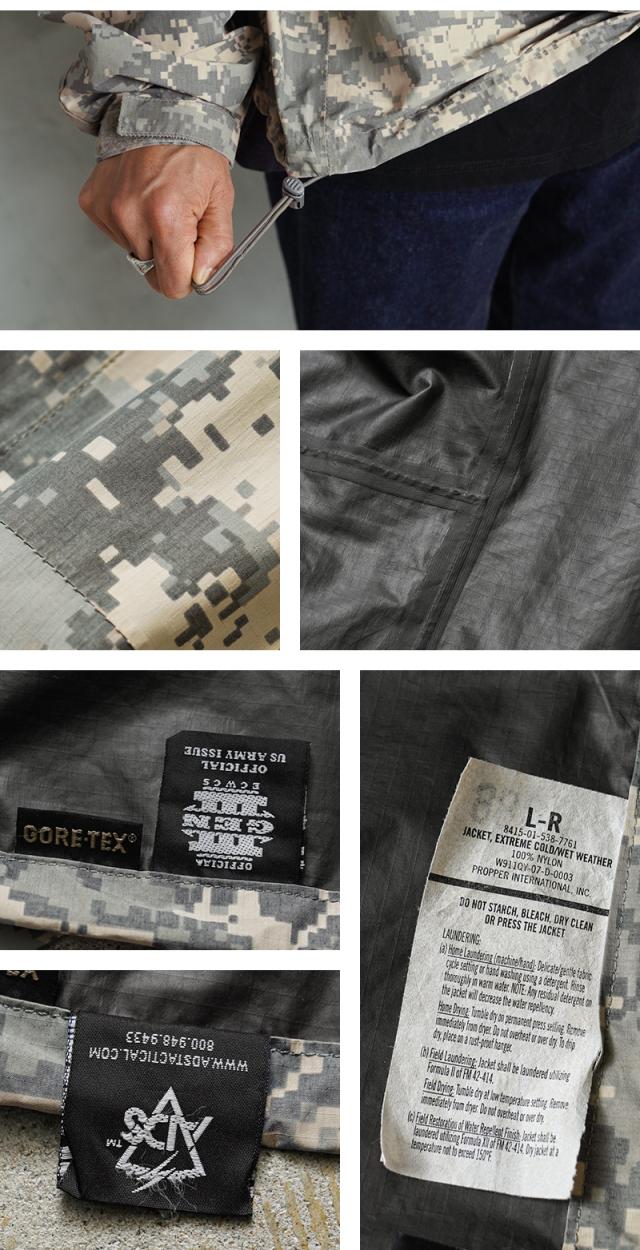 リジェクト 訳あり品 実物 USED 米軍 ECWCS GEN3 LEVEL6 GORE-TEX ジャケット ACU（UCP）【Cx】【I】_12
