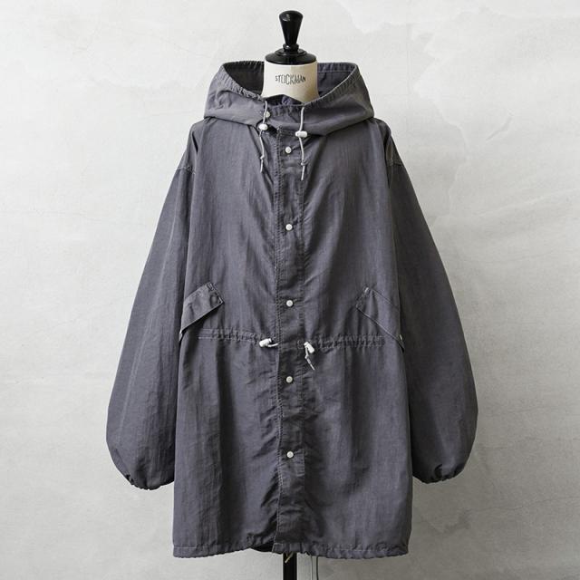 実物 USED 米軍 スノーカモ モッズコート GRAY染め【Cx】【I】｜アウター ミリタリー WAIPER USARMY M51 フィッシュテール パーカー 軍物 軍モノ サープラス オーバーサイズ ビッグシルエット コットンナイロン フード一体型 グレー