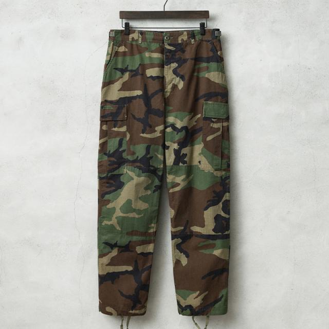 実物 USED 米軍 BDU WOODLAND CAMO カーゴパンツ ノンリップ【Cx】【I】｜メンズ ミリタリー アメリカ軍 迷彩 カモフラ 軍パン ユーズド ヴィンテージ 大きいサイズ