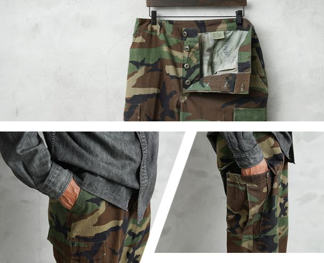 実物 USED 米軍 BDU WOODLAND CAMO カーゴパンツ ノンリップ【Cx】【I】｜メンズ ミリタリー アメリカ軍 迷彩 カモフラ 軍パン ユーズド ヴィンテージ 大きいサイズ_13