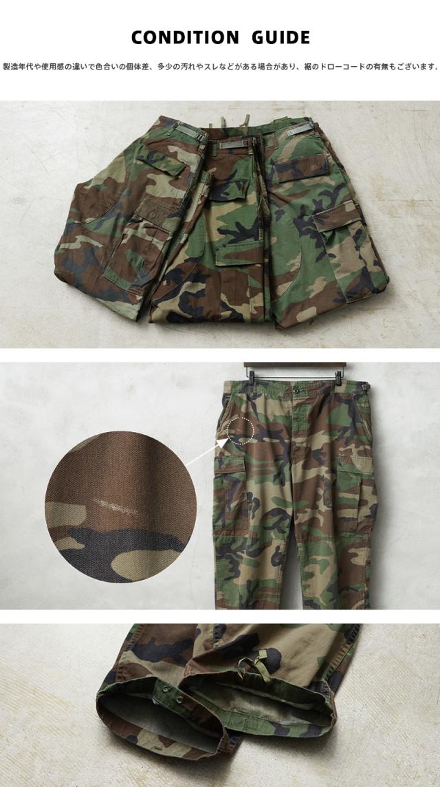 実物 USED 米軍 BDU WOODLAND CAMO カーゴパンツ ノンリップ【Cx】【I】｜メンズ ミリタリー アメリカ軍 迷彩 カモフラ 軍パン ユーズド ヴィンテージ 大きいサイズ_15