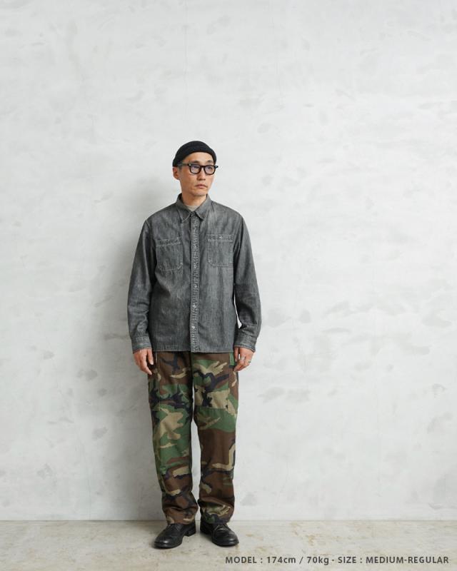 実物 USED 米軍 BDU WOODLAND CAMO カーゴパンツ ノンリップ【Cx】【I】｜メンズ ミリタリー アメリカ軍 迷彩 カモフラ 軍パン ユーズド ヴィンテージ 大きいサイズ_1