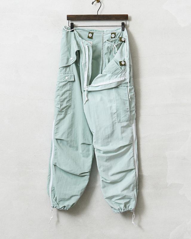 実物 新品 デッドストック 米軍 スノーカモ オーバーパンツ カーゴポケット付き ICE GREEN染め バイカラー【Cx】【I】_5
