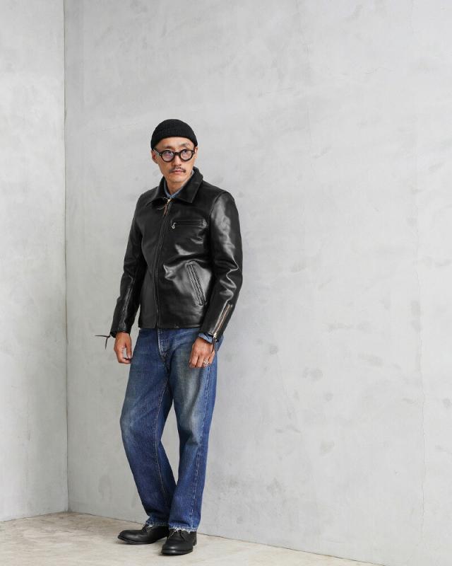 Y’2 LEATHER ワイツーレザー PR-65 VINTAGE HORSE LIGHT シングルライダースジャケット ホースハイド MADE IN JAPAN【Cx】【T】｜レザージャケット メンズ アウター 革ジャン 本革 馬革_10